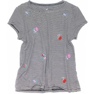 American Eagle Soft & Sexy Striped Floral T-Shirt